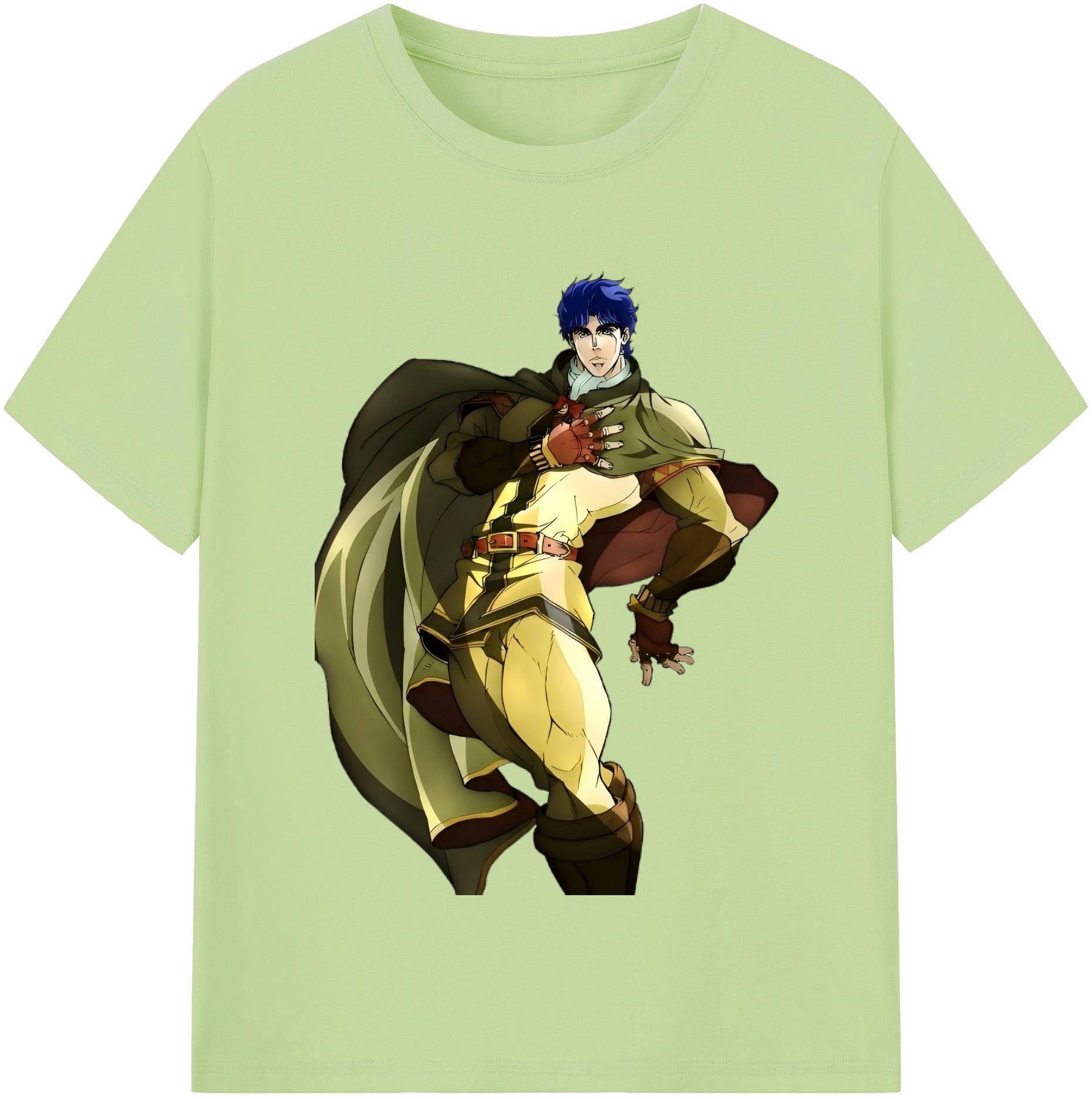 （画像用） ジョジョの奇妙な冒険 /ジョナサン?ジョースター JoJo's Bizarre Adventure Jonathan Joestar 綿100％半袖Tシャツ（フロントプリント）
